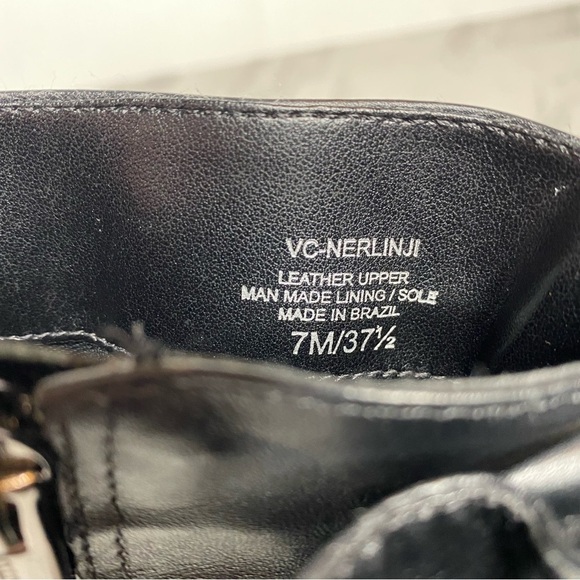 Vince Camuto Nerlinji Black Leather Bootie 7M - Picture 12 of 15